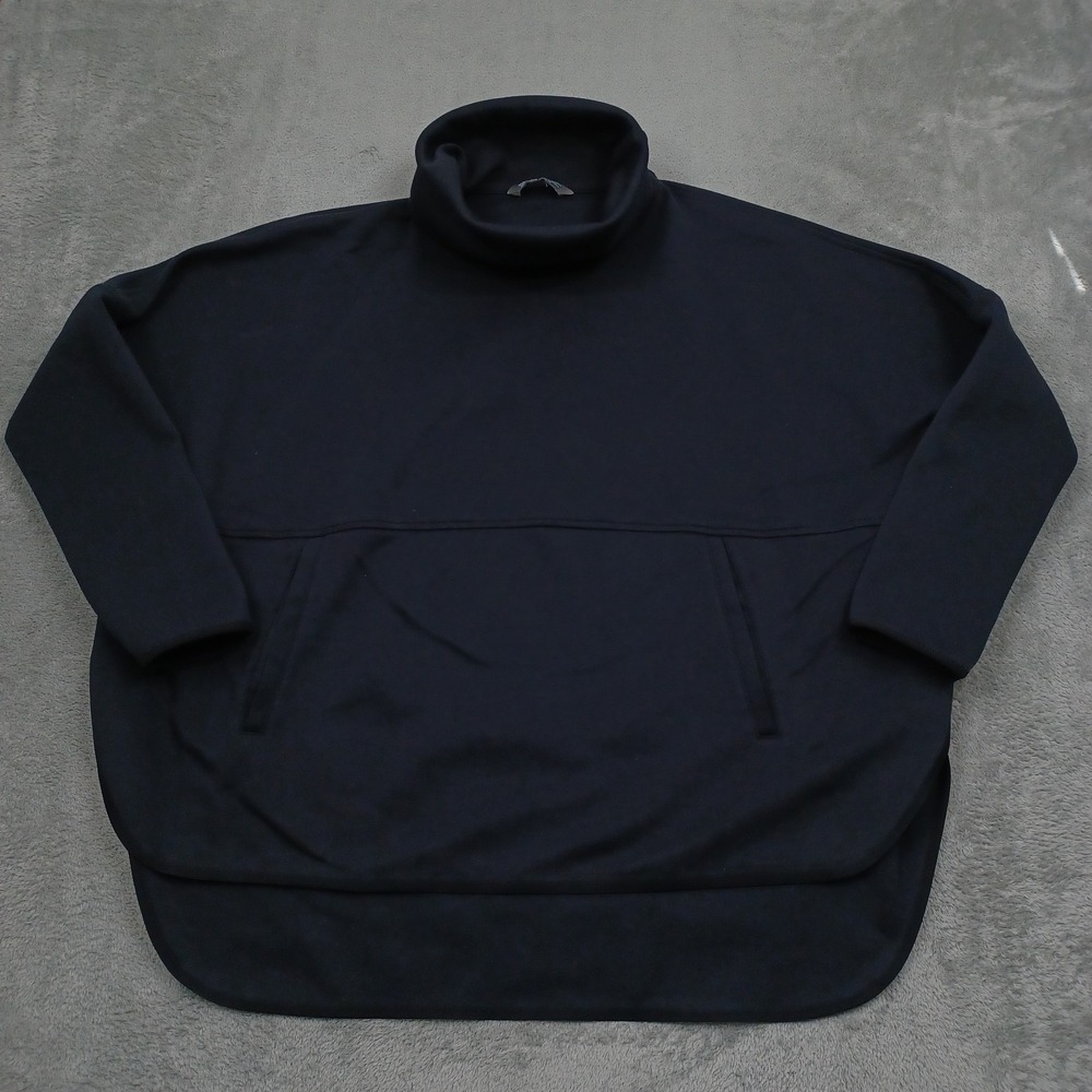 North Face Sweater Womens Small Black Fleece Pullover Turtleneck Pockets
